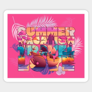 Summer Vacation Travel Love Sticker